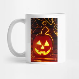 Carved pumpkin smiling Mug